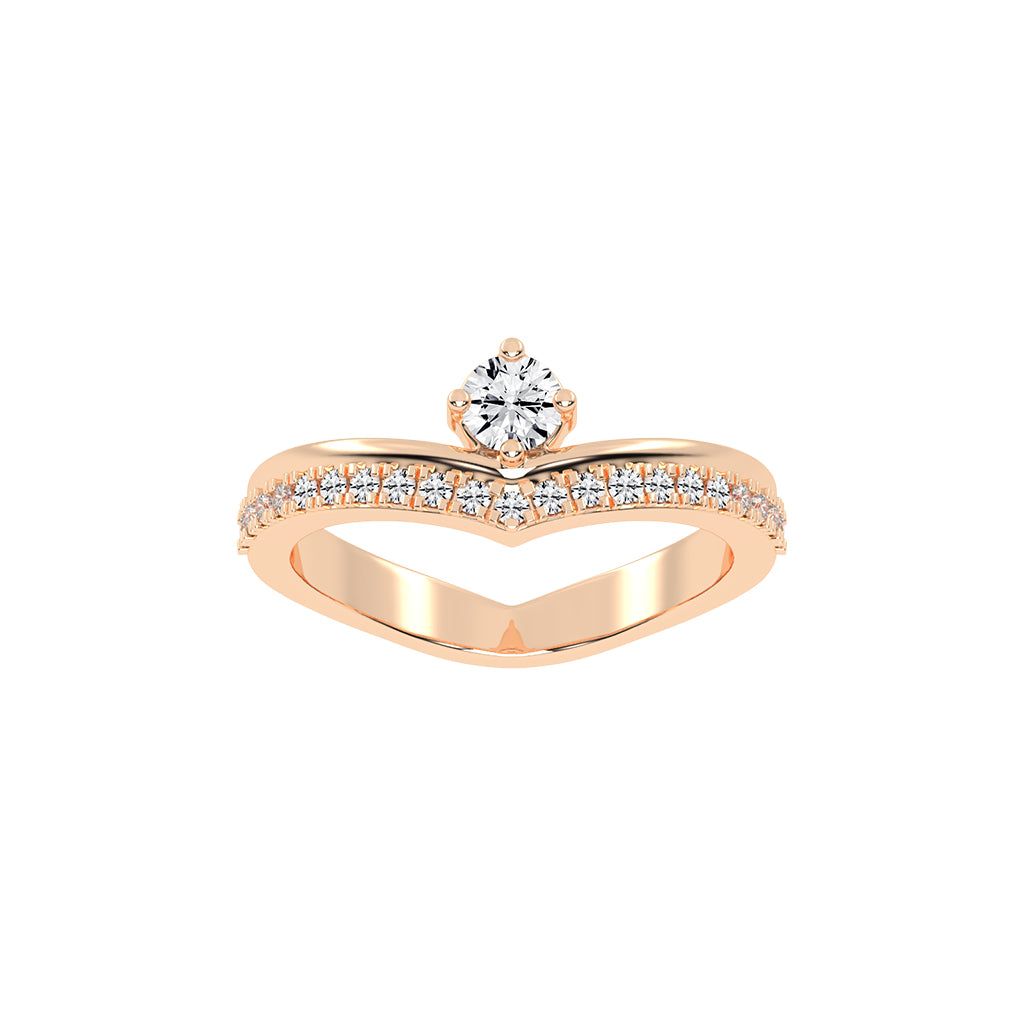 Classic V-Arch Solitaire Ring