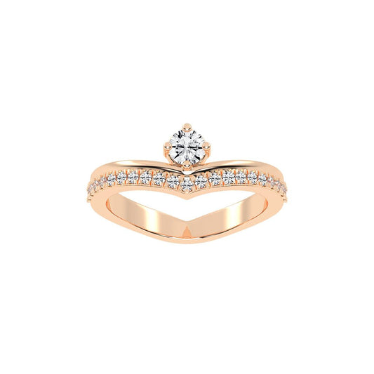 Classic V-Arch Solitaire Ring