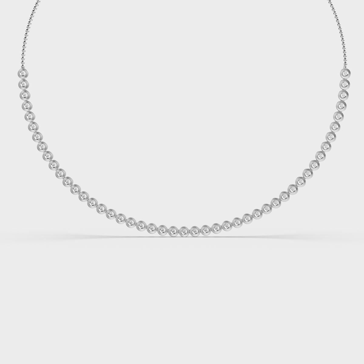 Dainty Interlocked Diamond Necklace