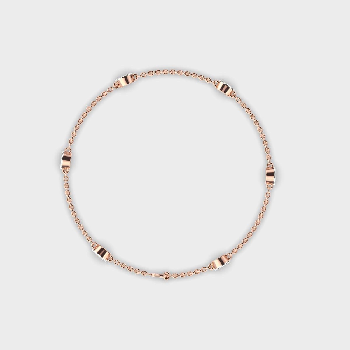 Minimal Celeste Round Diamond Bracelet