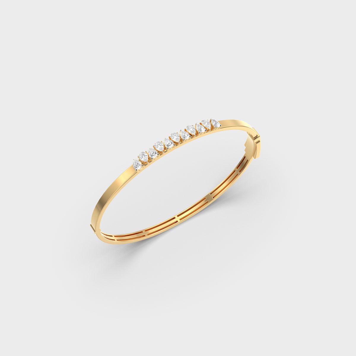 Pear Zigzag Row Diamond Bracelet