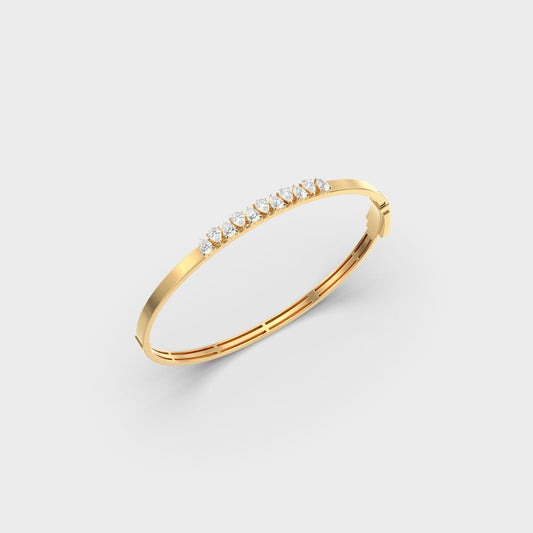 Pear Zigzag Row Diamond Bracelet