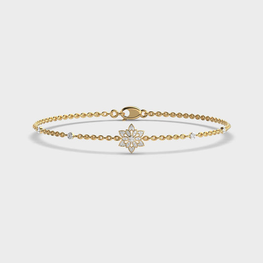 Petal Star Blossom Diamond Bracelet