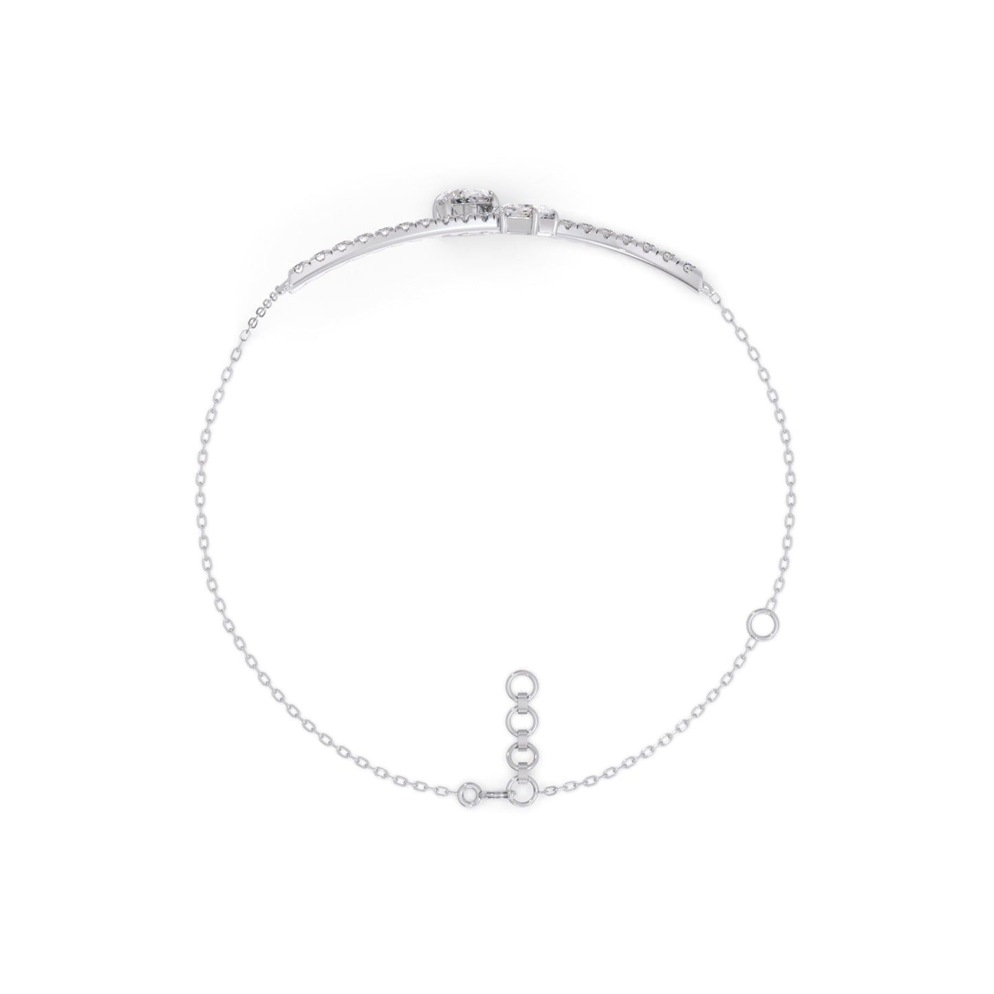 Hexa Oval Diamond Chain Bracelet