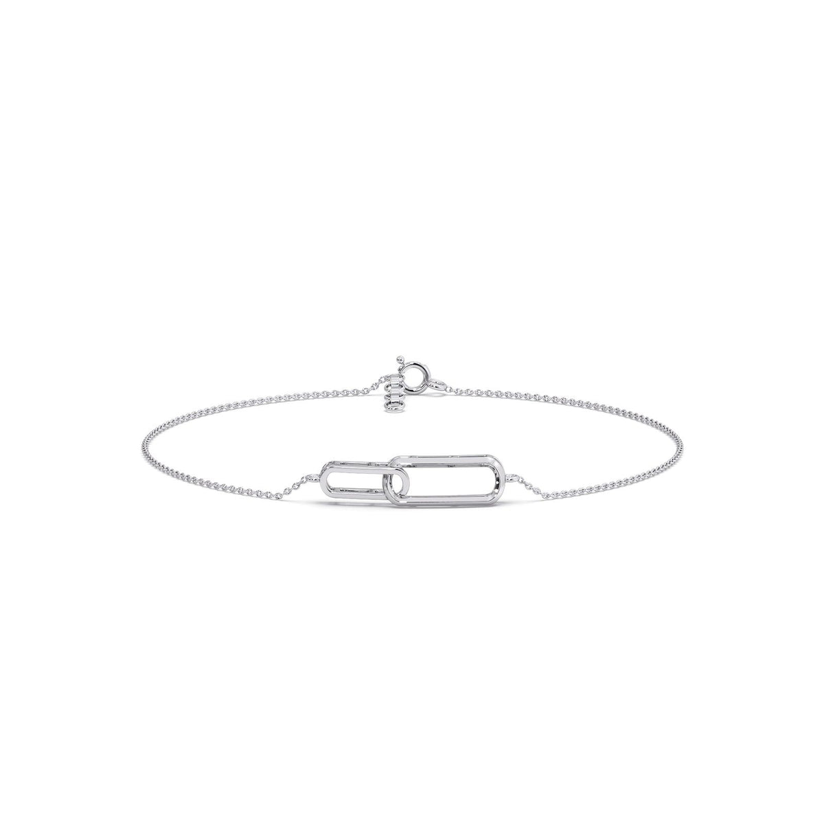 Dual Link Plain Gold Chain Bracelet