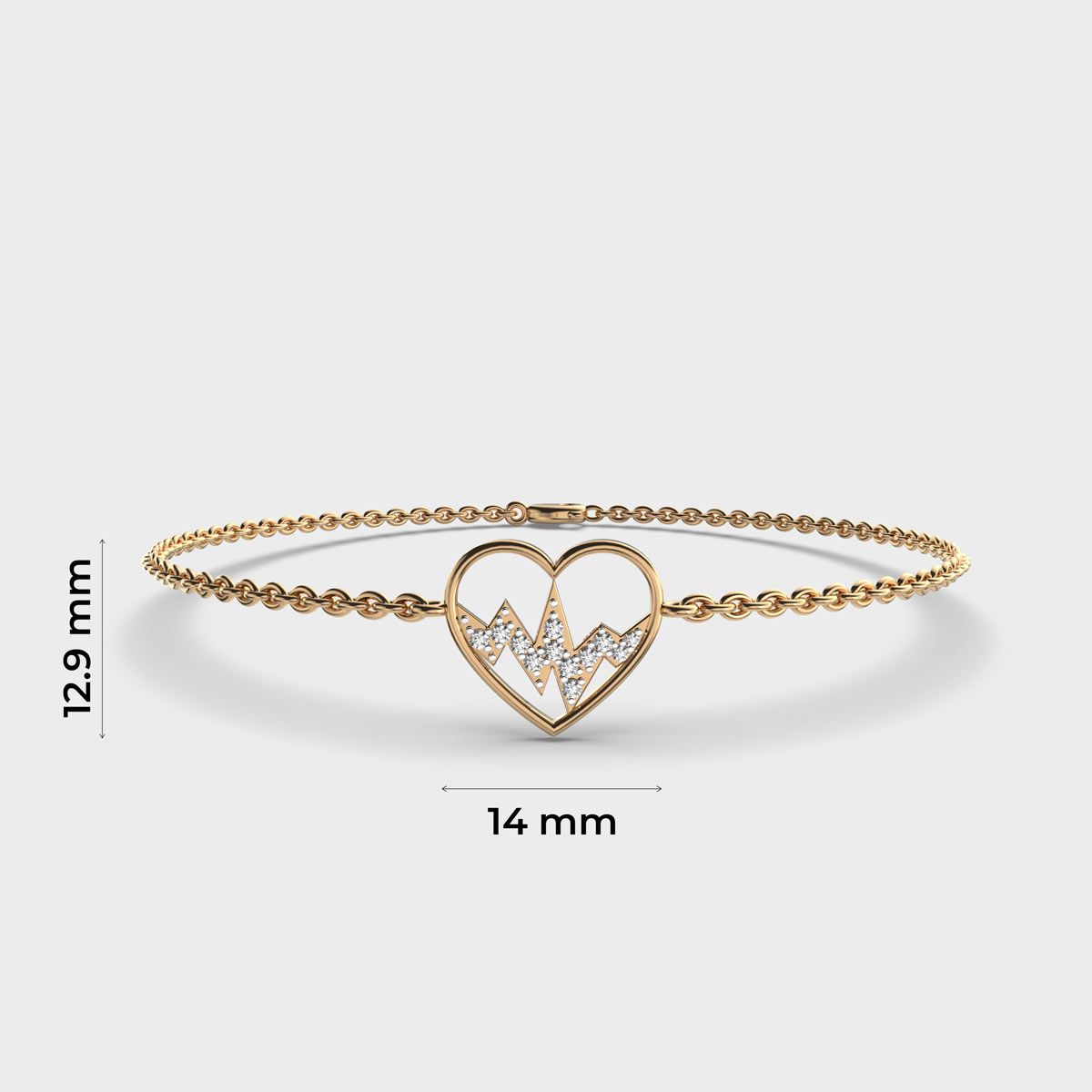 Heartbeat Diamond Encrusted Bracelet