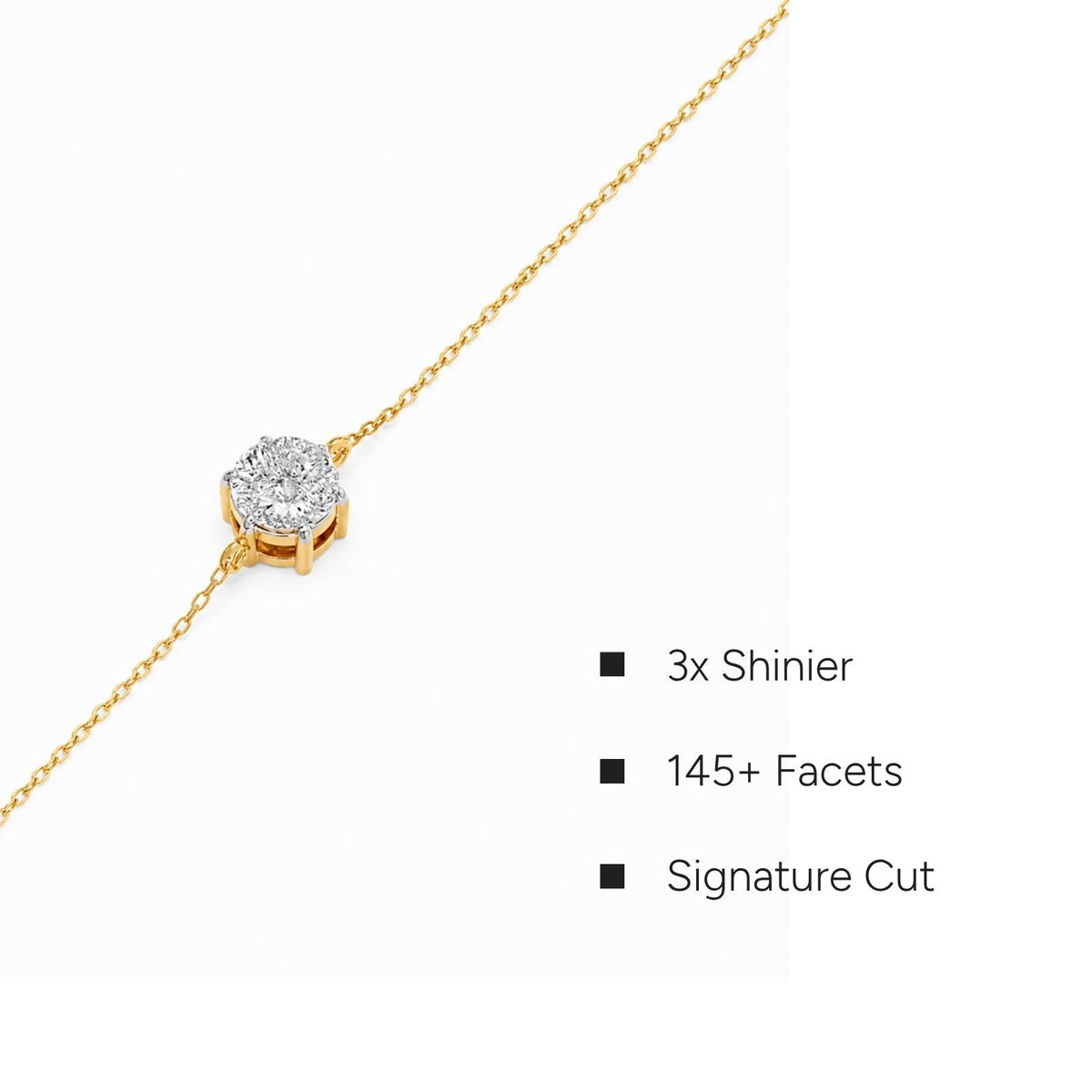 Portuguese Round Solitaire Chain Bracelet