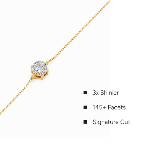 Portuguese Round Solitaire Chain Bracelet