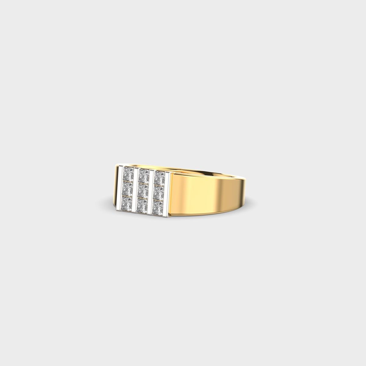Knight Arc Round Diamond Ring - View 11