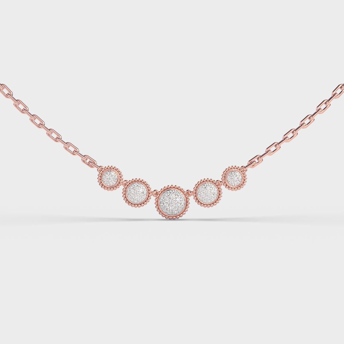 Quinque Quads Diamond Necklace