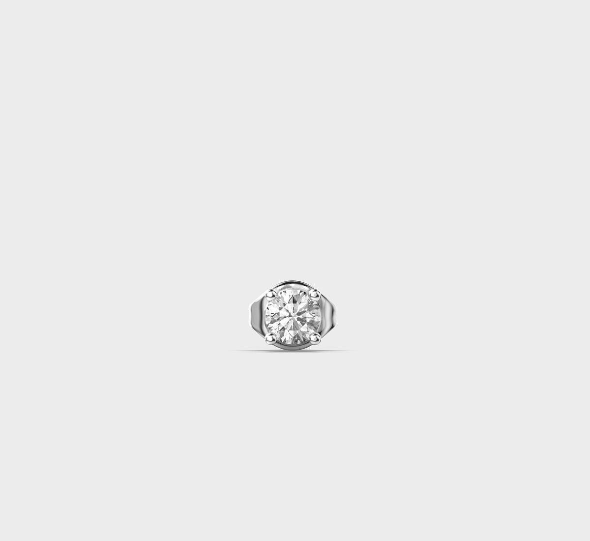 Classic Appeal Round Diamond Stud For Men