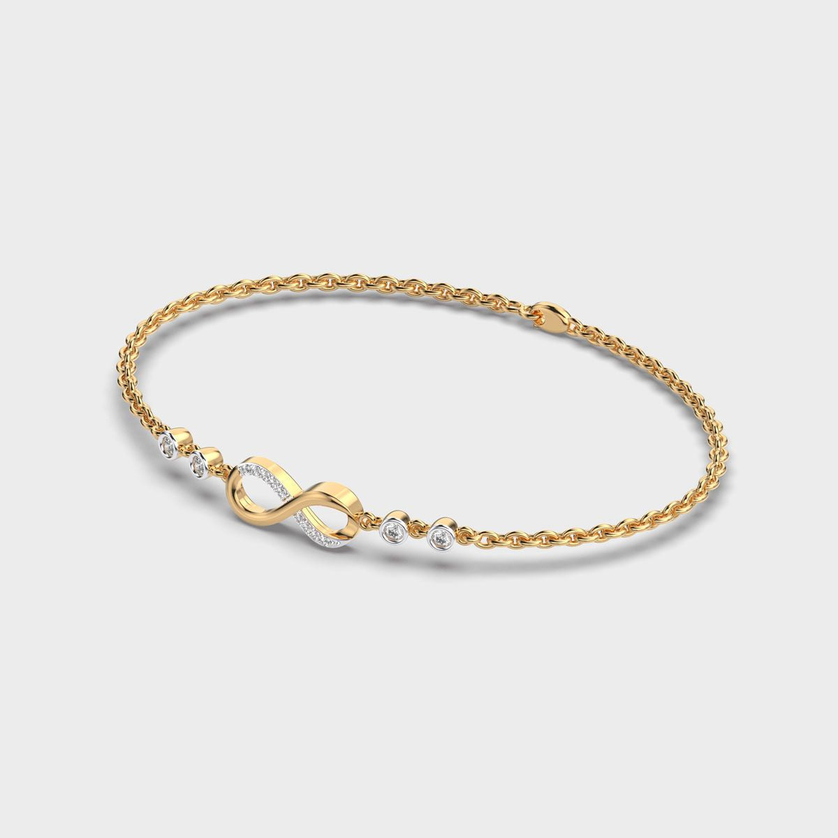 Diamond Encrusted Infinity Bracelet