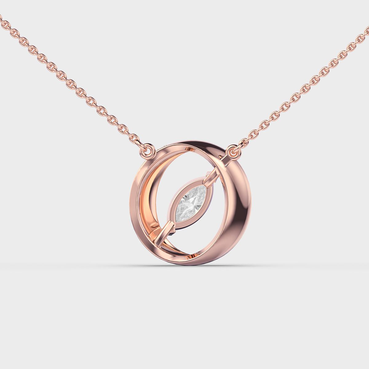 Marquise Orbit Diamond Necklace