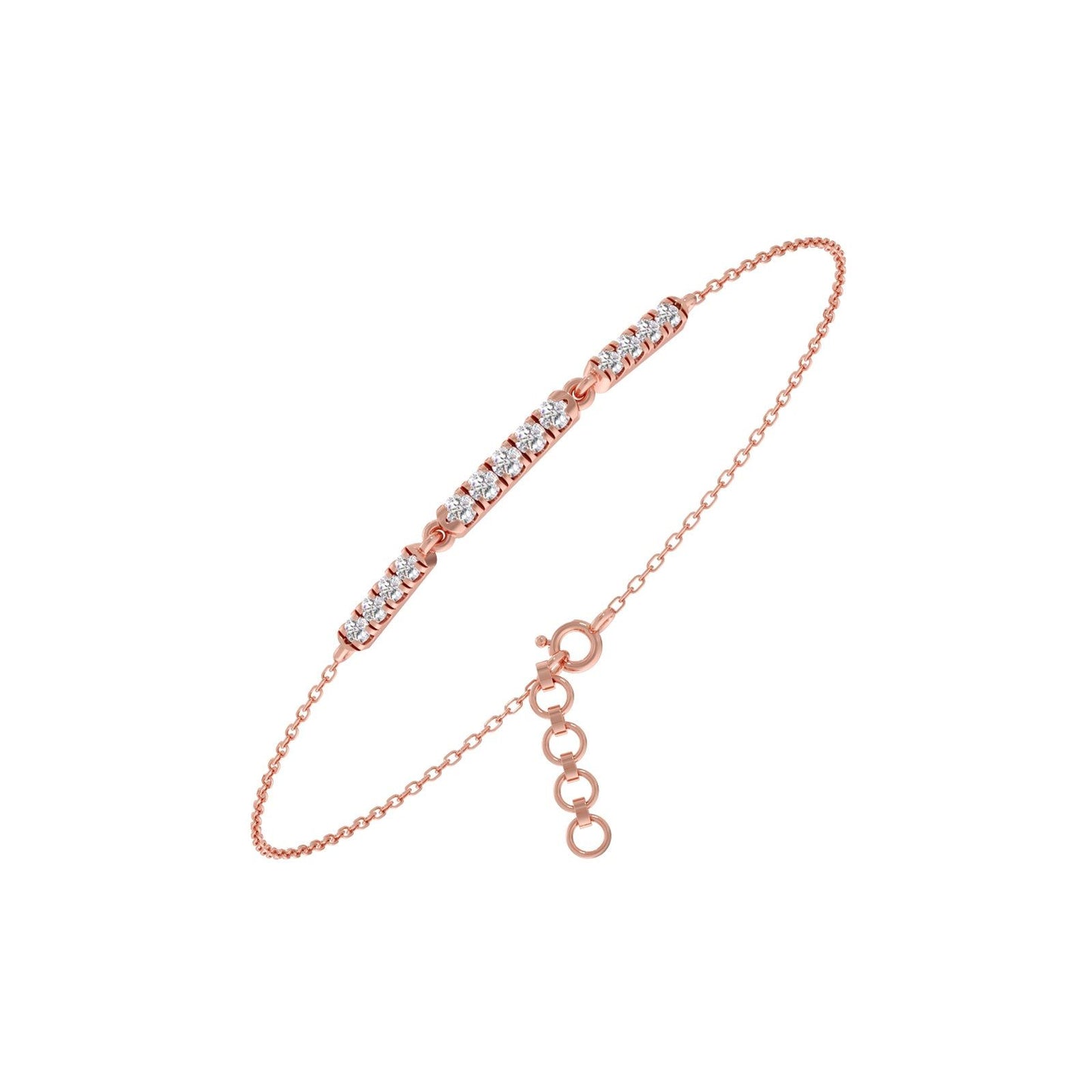 Sequence Diamond Chain Bracelet