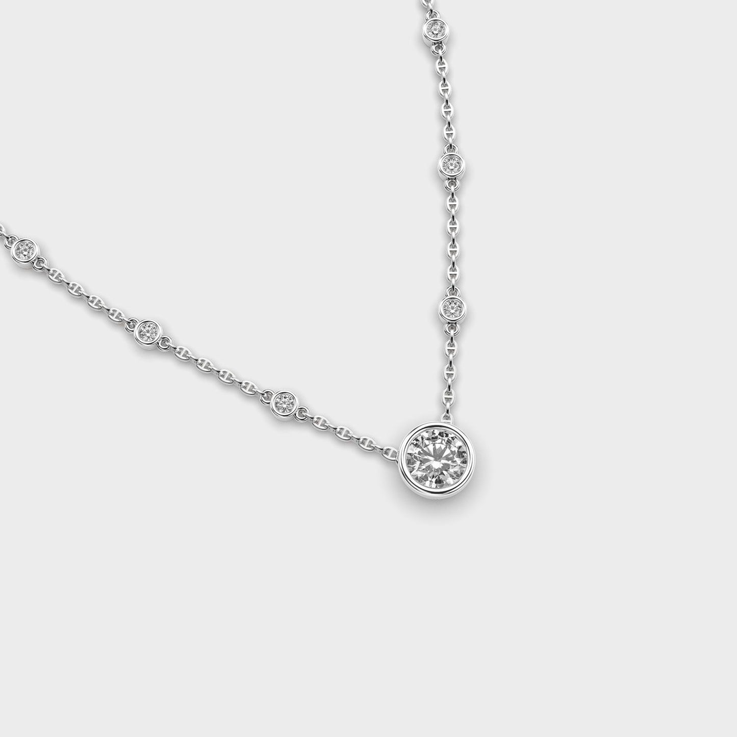Blushing Sparkle Diamond Necklace