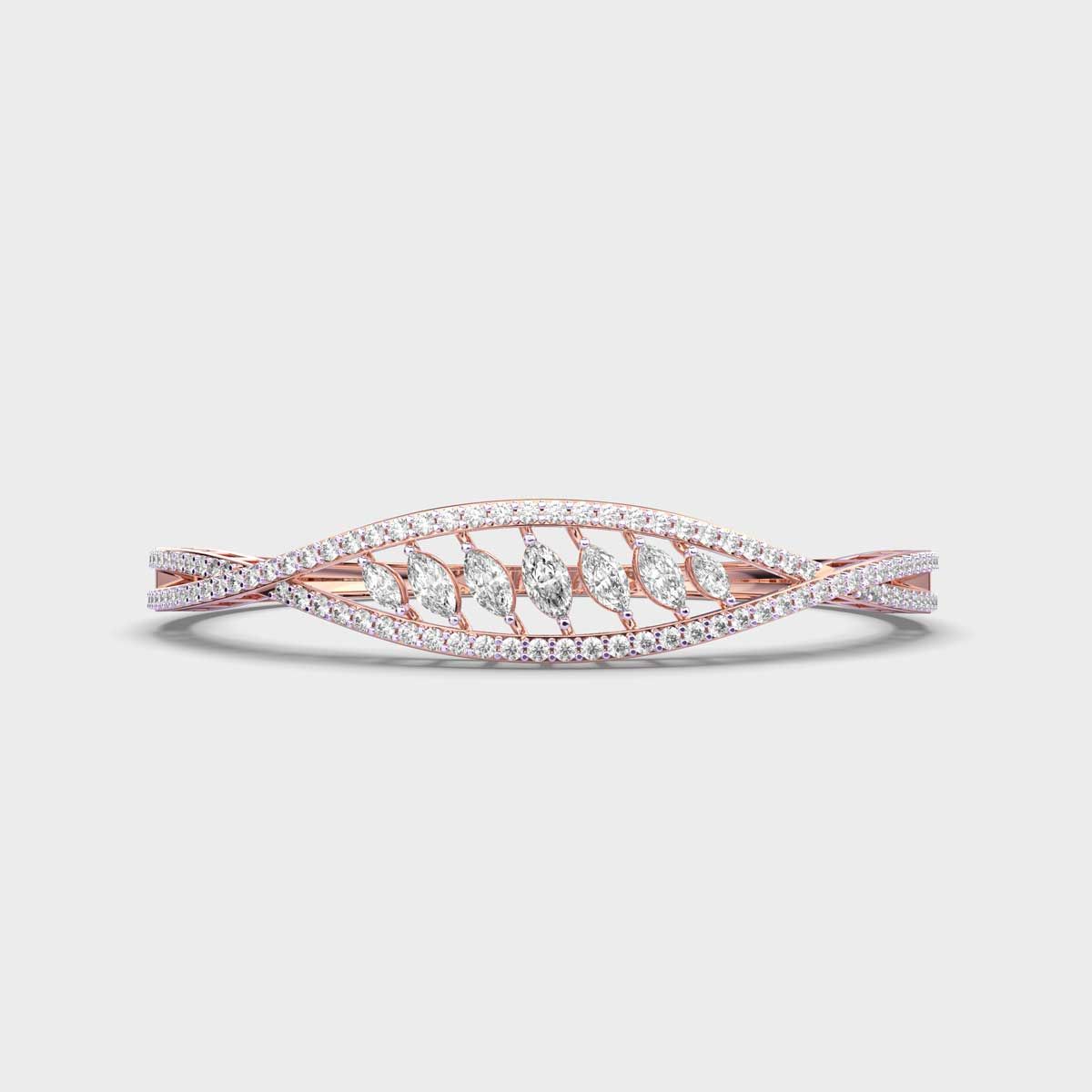 Waves of Harmony Diamond Cluster Bracelet