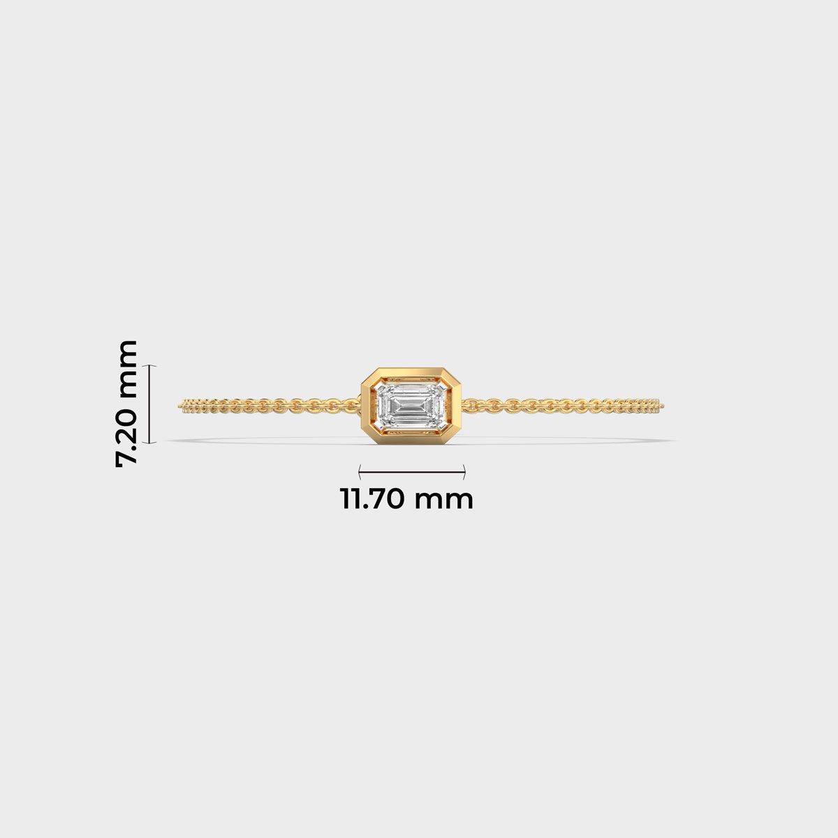 Minimal Emerald Diamond Bracelet