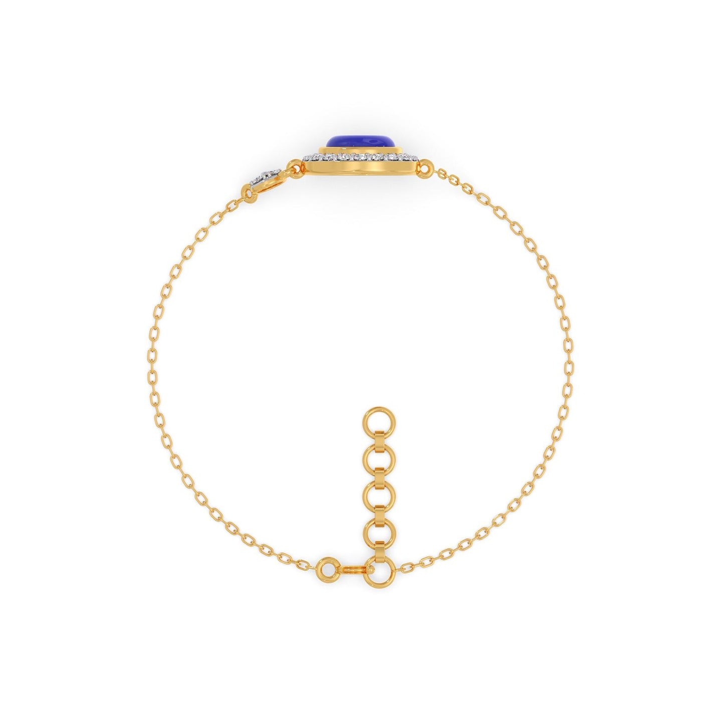 Halo Evil-Eye Diamond Chain Bracelet