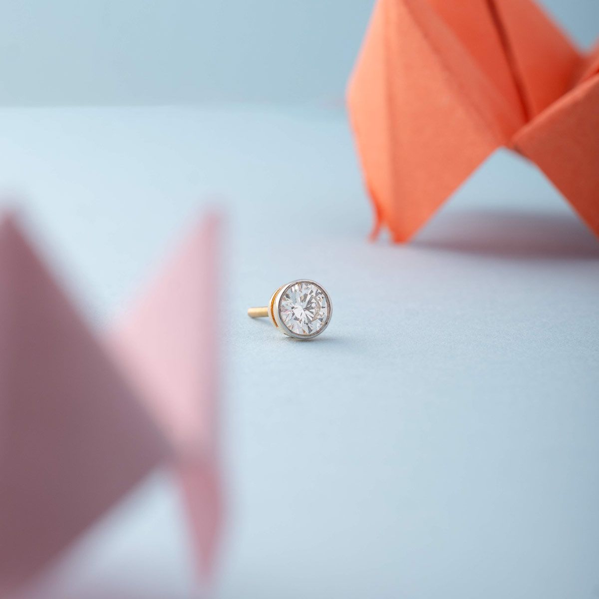 Dot of Light Diamond Stud for Men