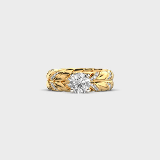 Double Stack Round Diamond Ring - View 10