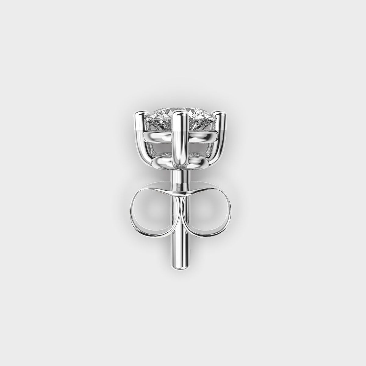 Men's Round Cut Diamond Stud