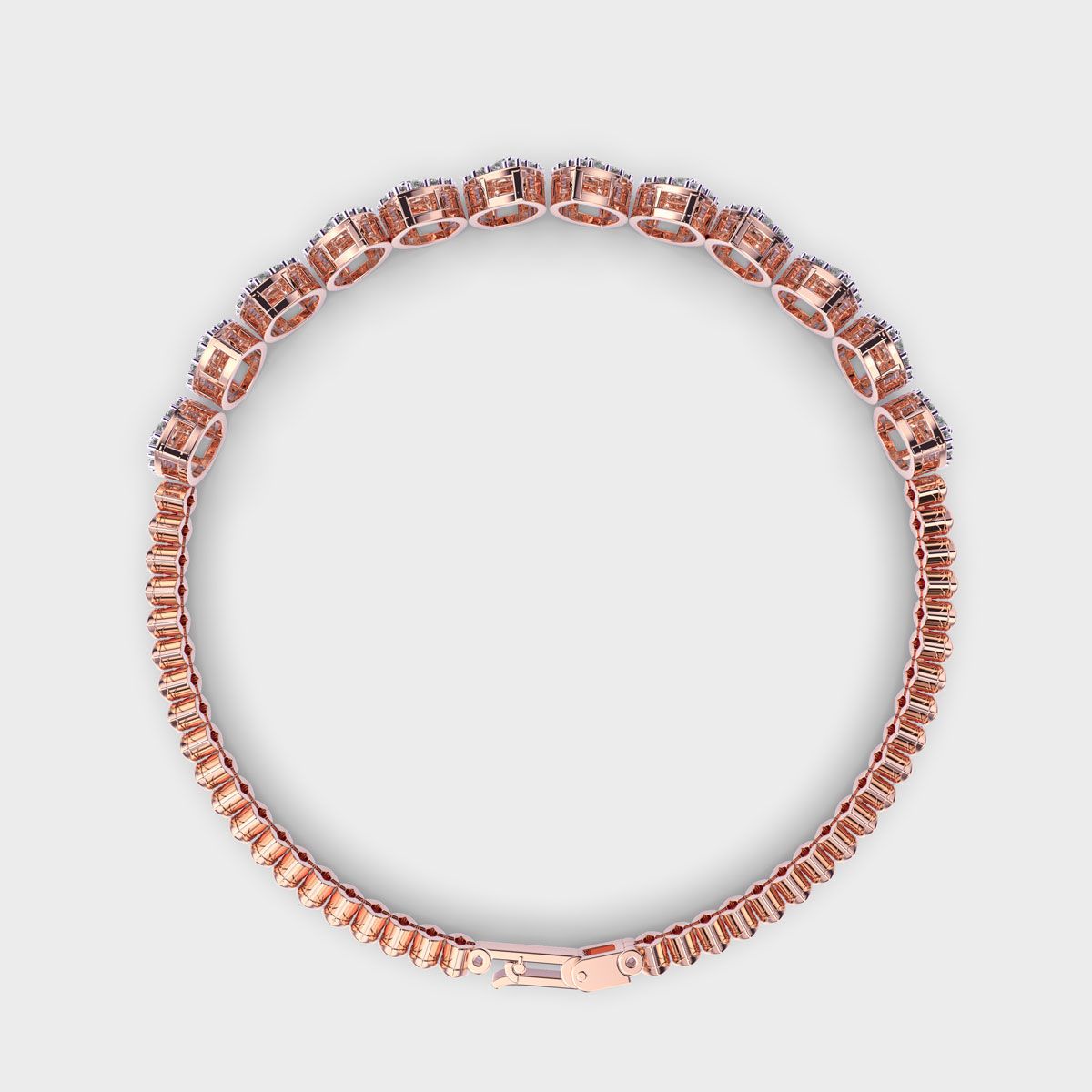 Calathea Round and Marquise Diamond Bracelet