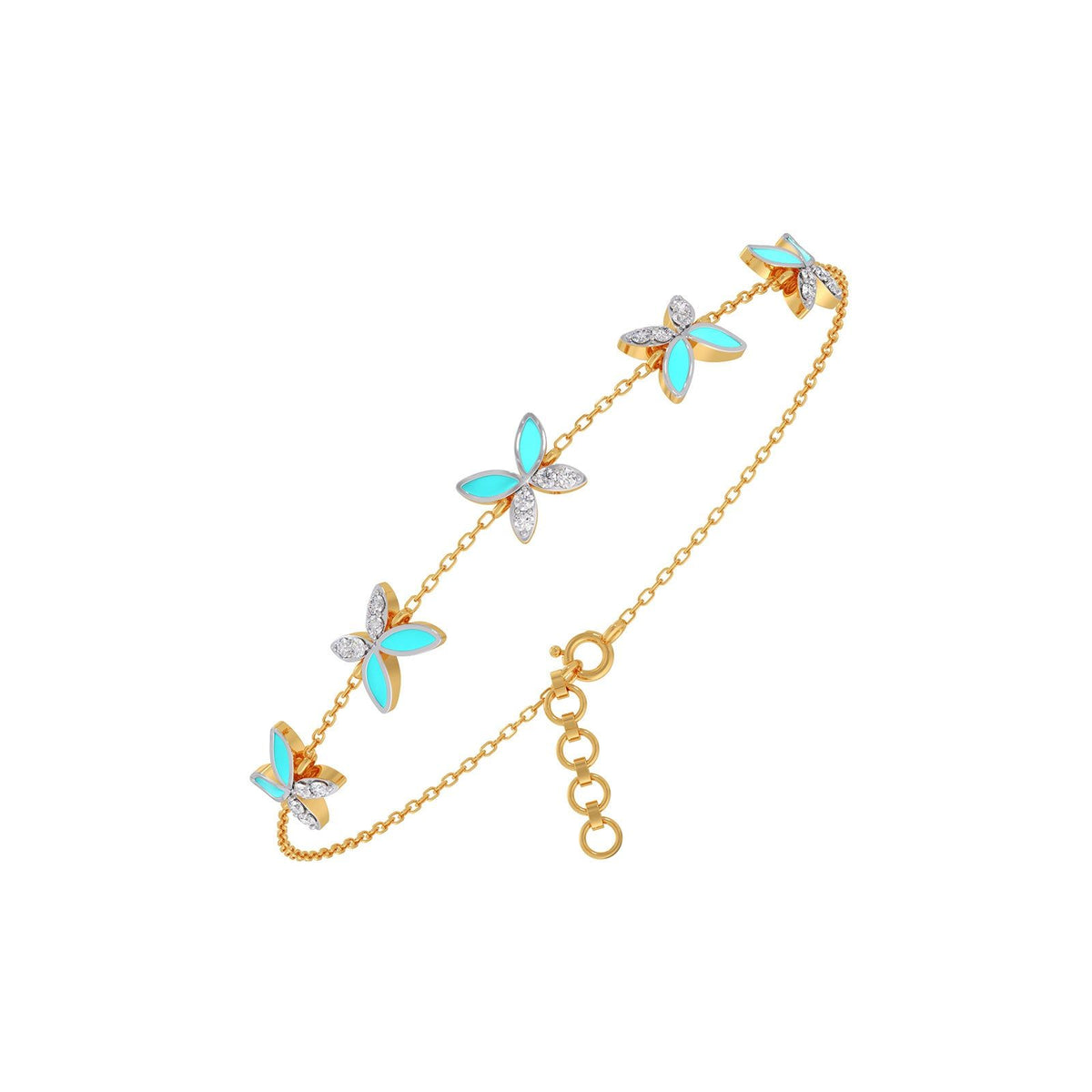 Fleur Butterfly Diamond Chain Bracelet