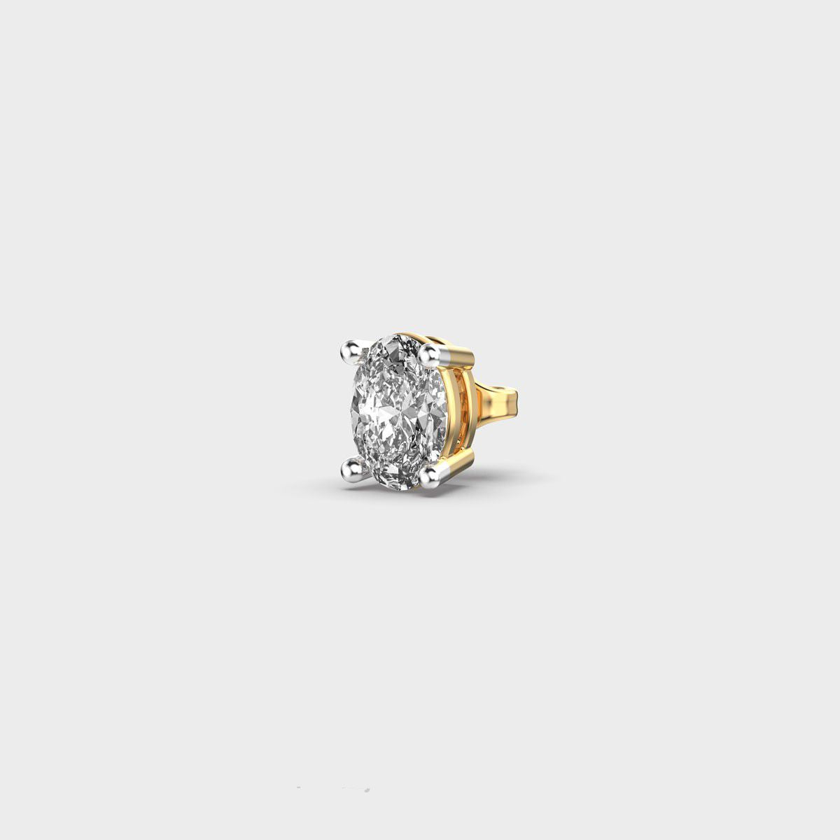 Noble Diamond Oval Stud for Men