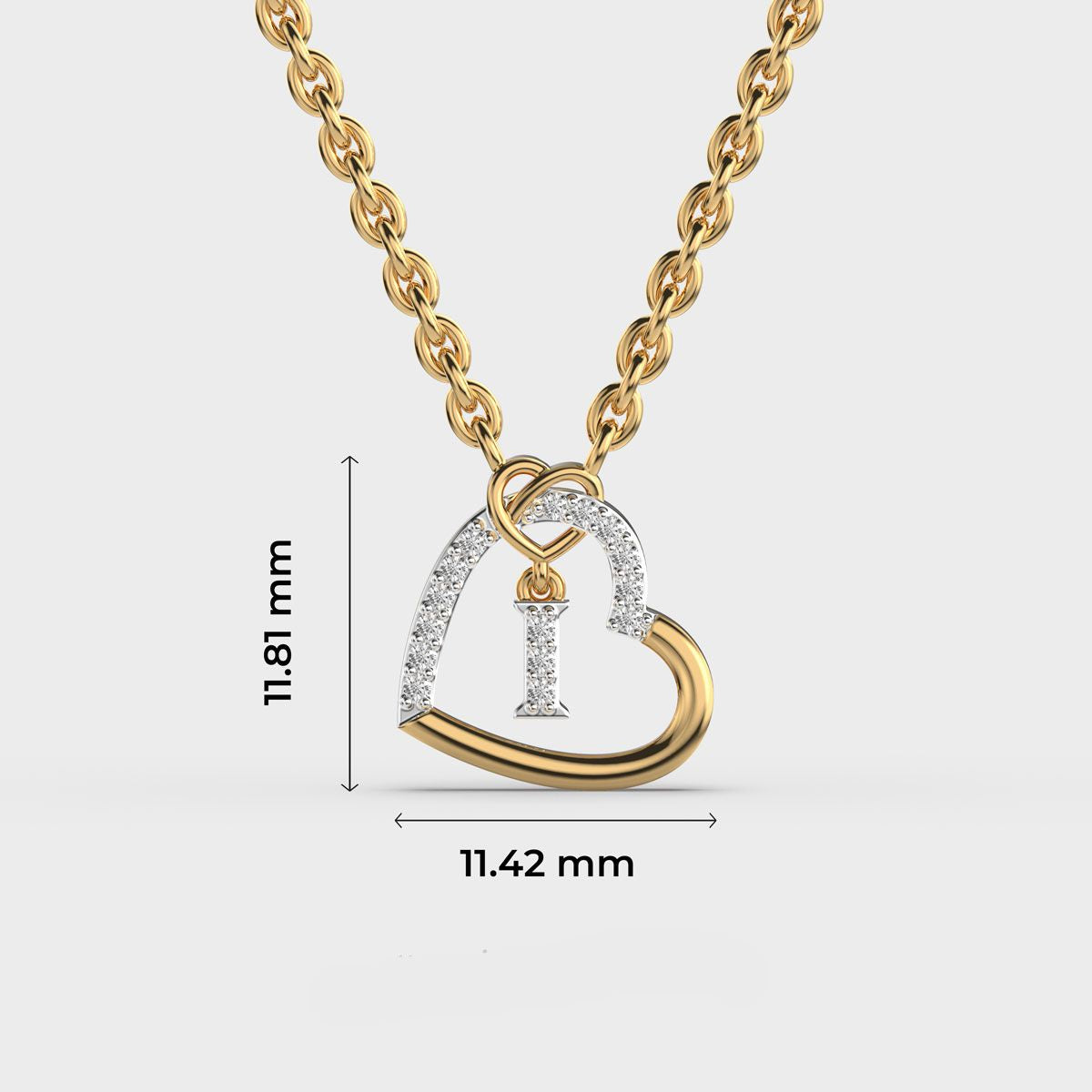 Key and Heart Diamond Necklace