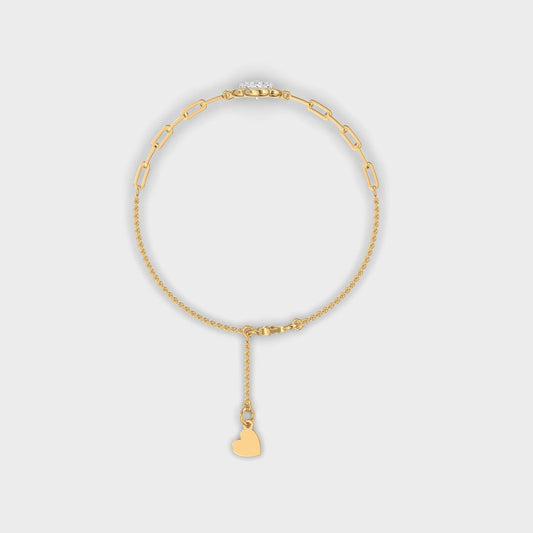 Clover Chain Linked Diamond Bracelet