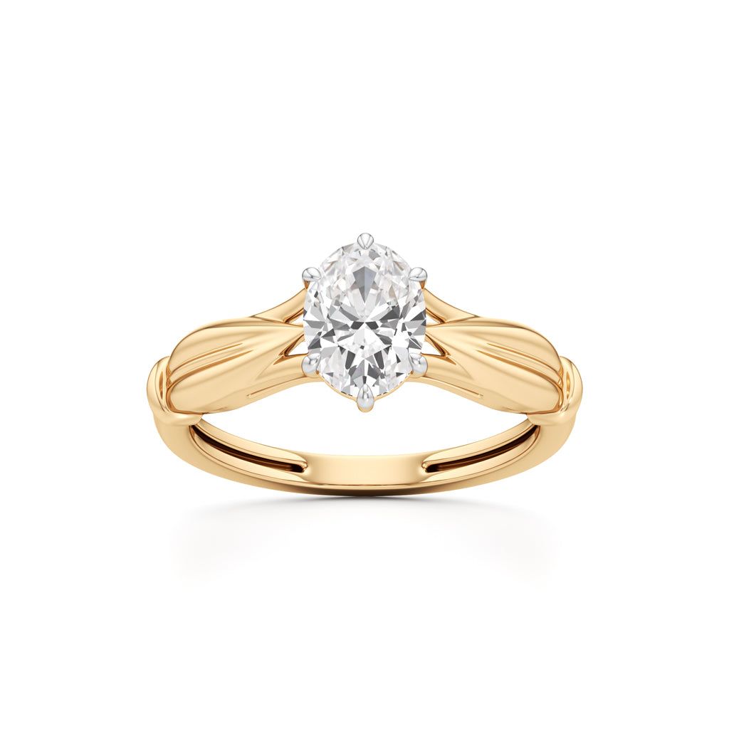 Aurora Bloom Solitaire Ring