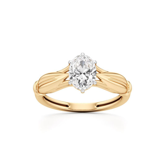 Aurora Bloom Solitaire Ring