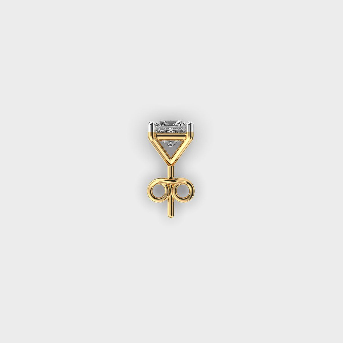 Grid Square Diamond Stud for Men