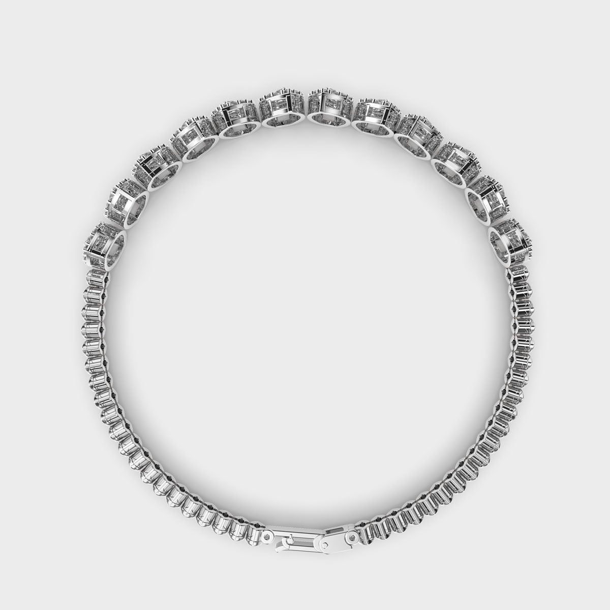Calathea Round and Marquise Diamond Bracelet