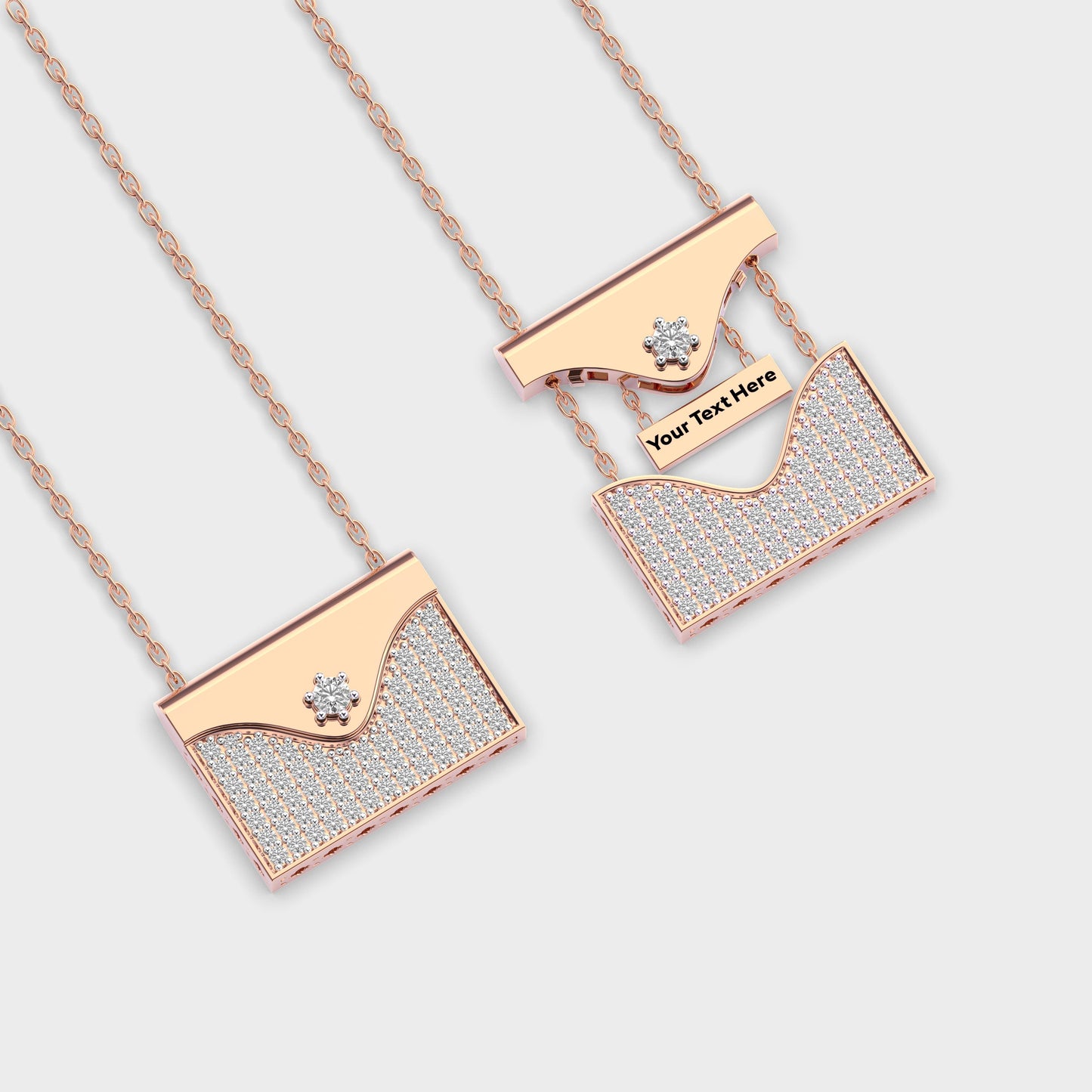 Special Message For You Engraveable Diamond Necklace