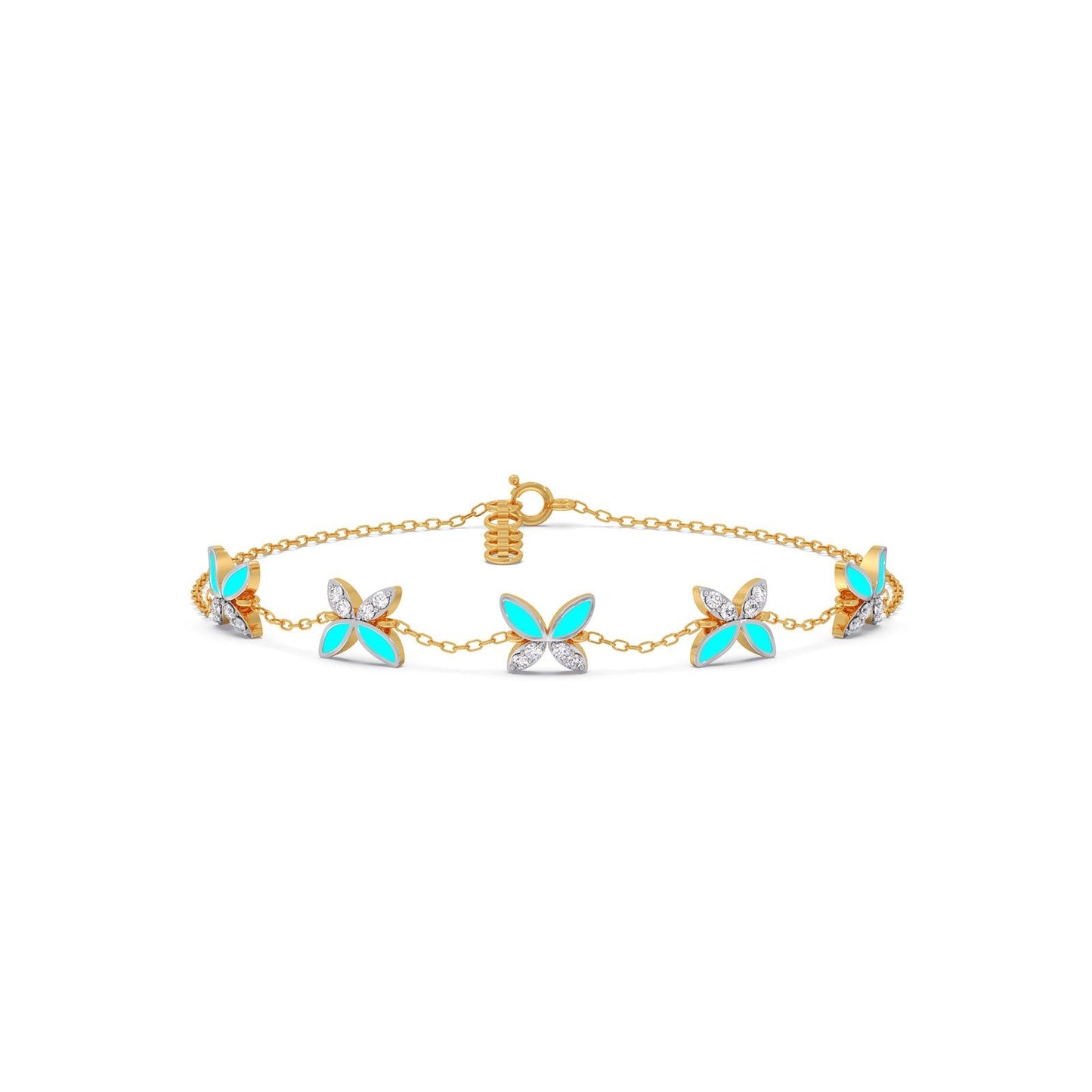 Fleur Butterfly Diamond Chain Bracelet