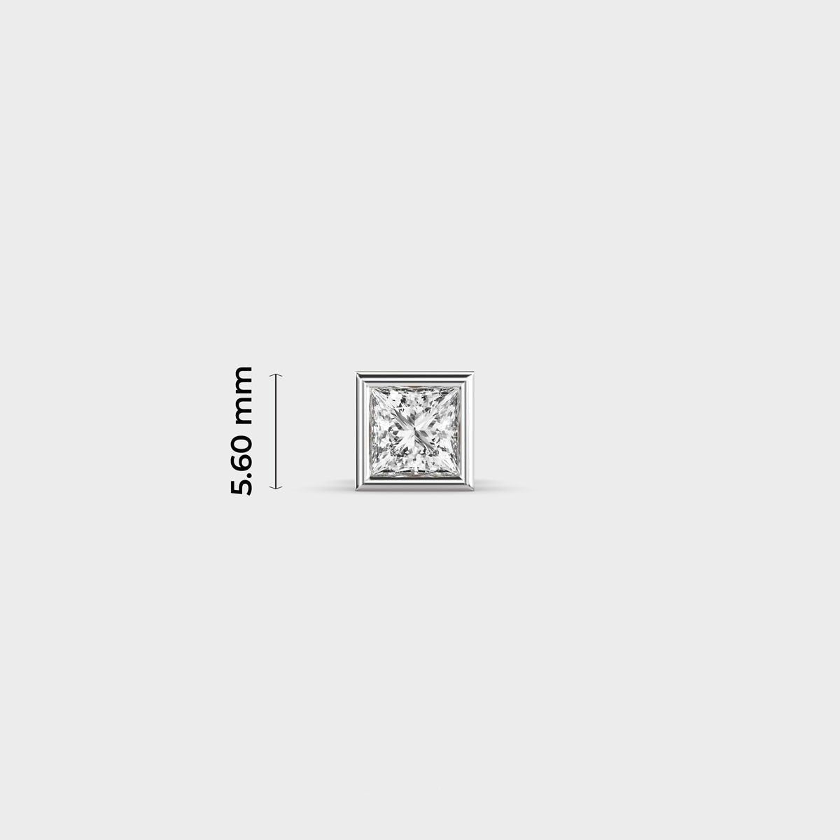 Cornerstone Square Diamond Stud for Men