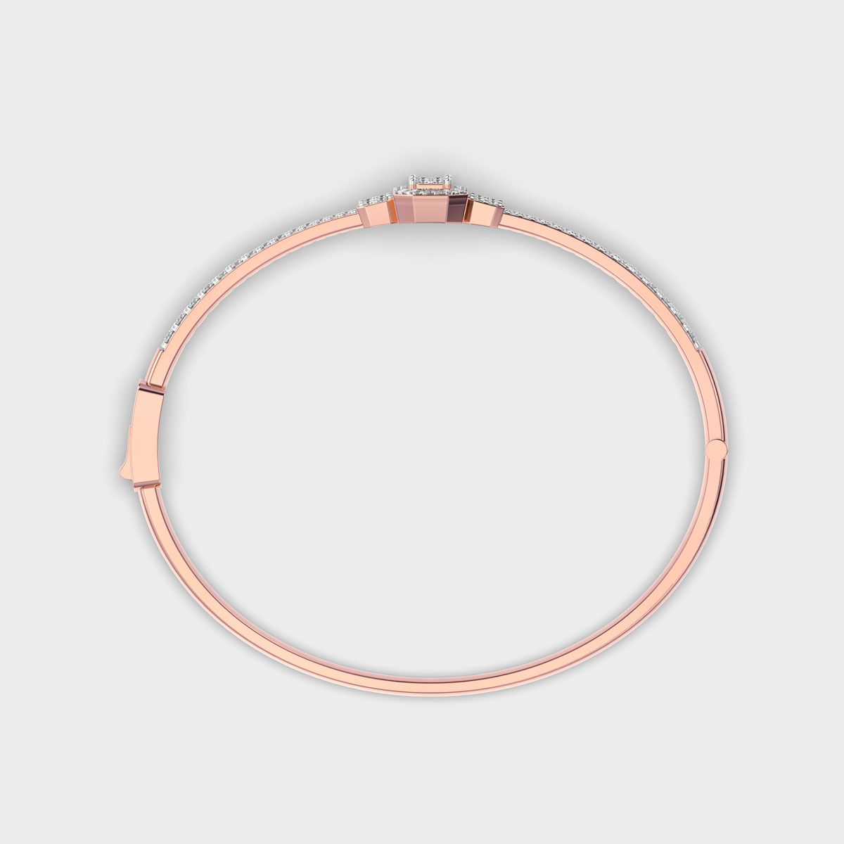 Minimalist Club Floral Diamond Bangle