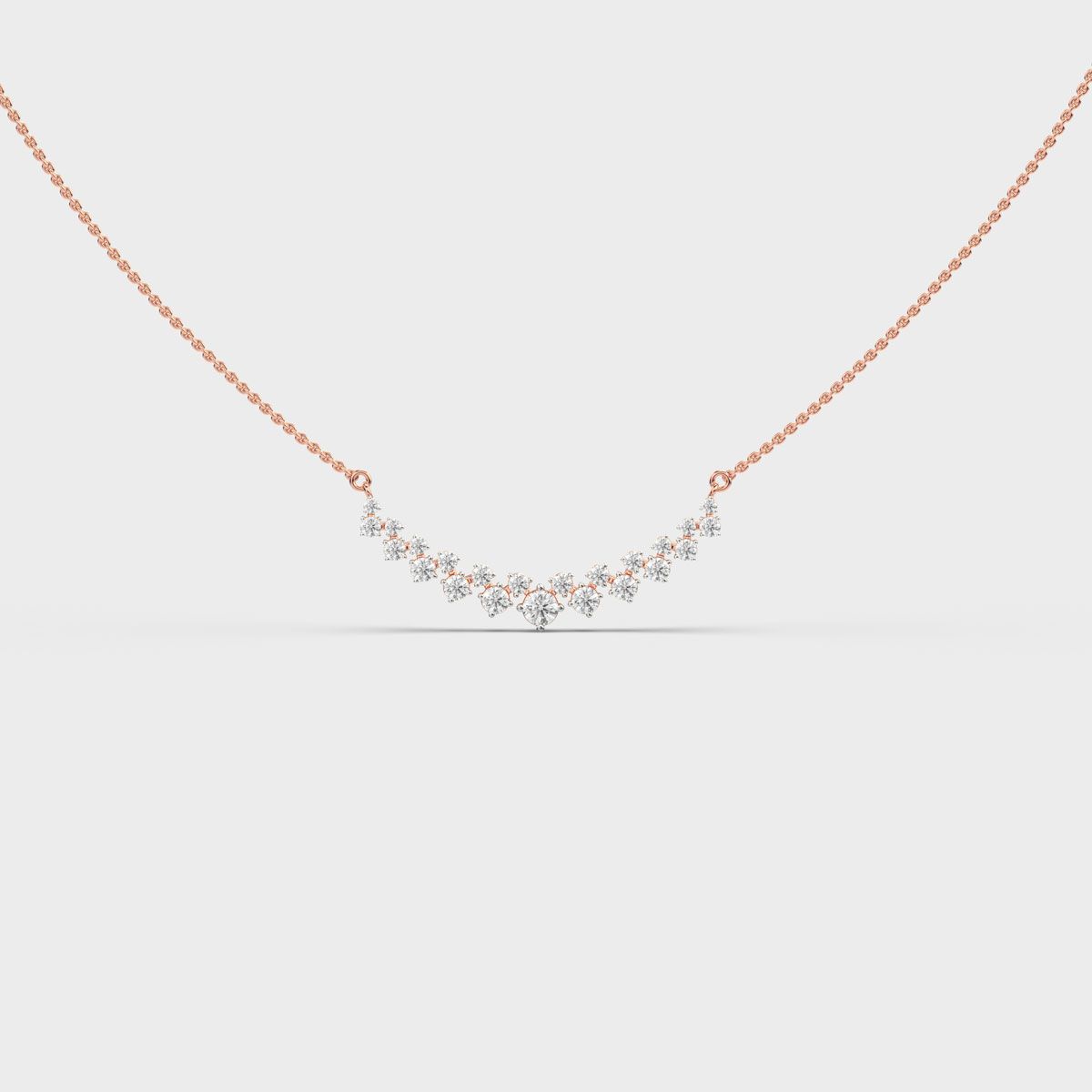 Scattered Curve Diamond Necklace