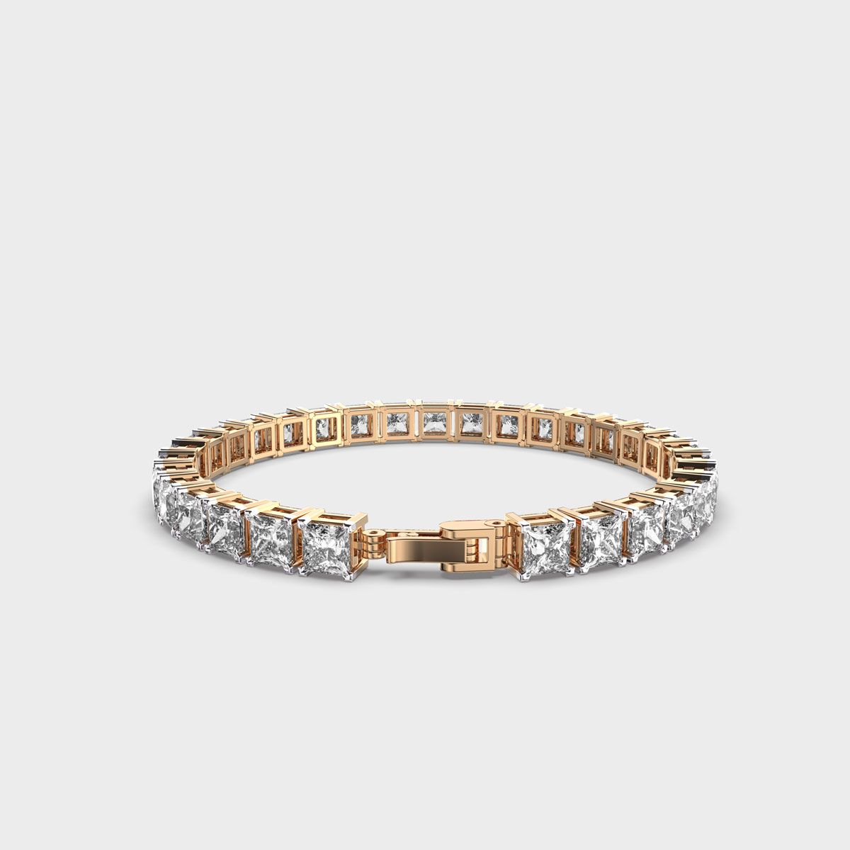 Princess Cut Diamond Tennis Bracelet
