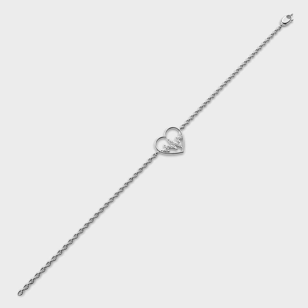 Heartbeat Diamond Encrusted Bracelet