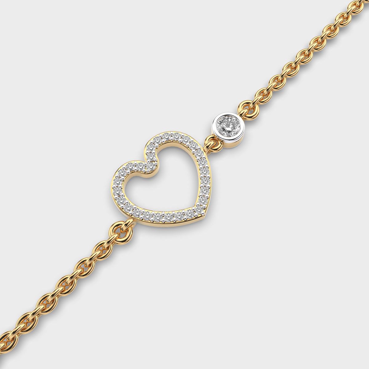 All Hearts Together Diamond Bracelet
