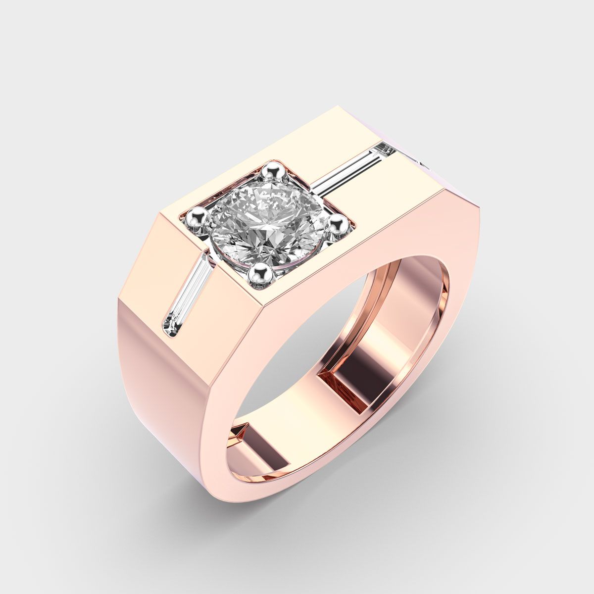 Chunky Diamond Band Ring - View 3