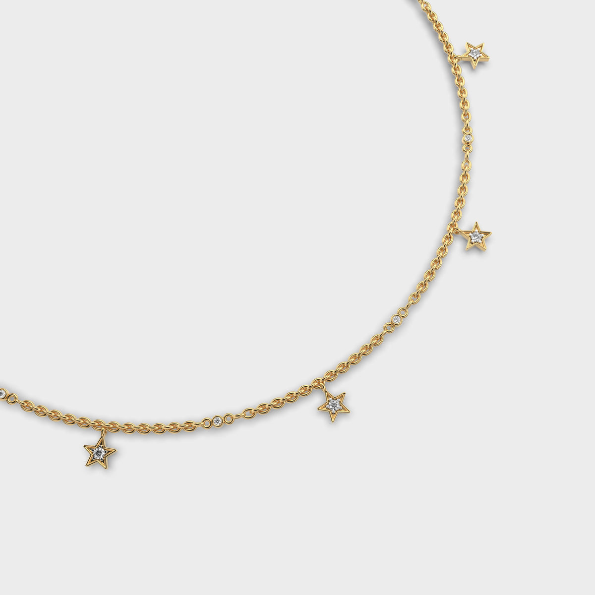 My Sweetheart Stars Diamond Necklace