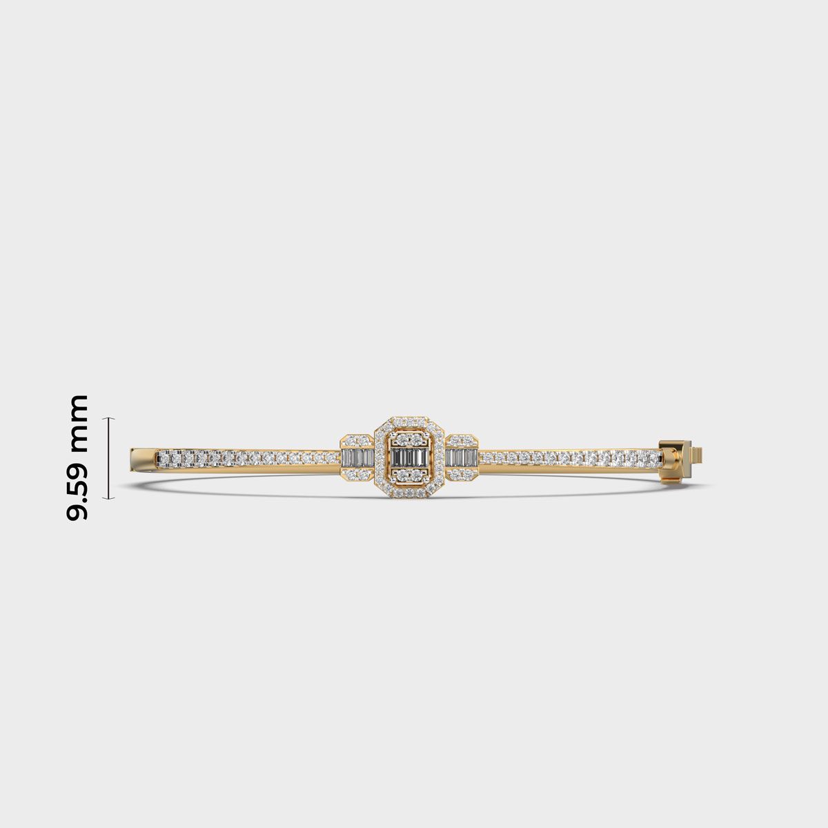 Minimalist Club Floral Diamond Bangle
