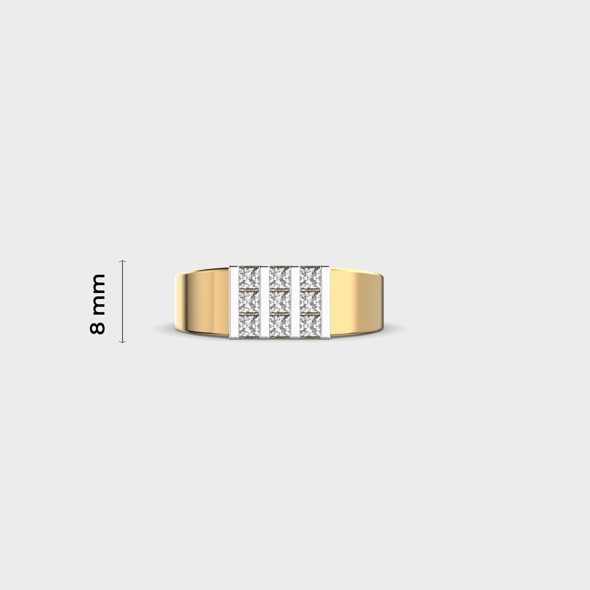 Knight Arc Round Diamond Ring - View 5