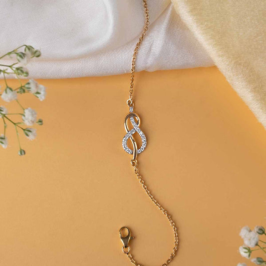 Reef Infinity Knot Diamond Bracelet