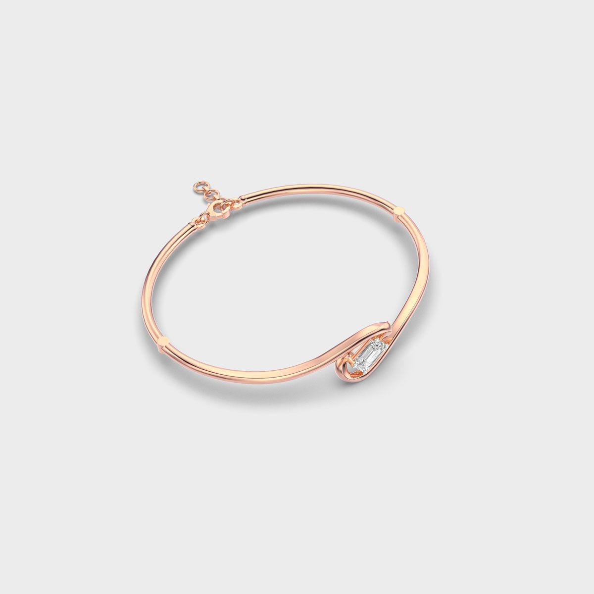 Loop Knot Emerald Diamond Bracelet