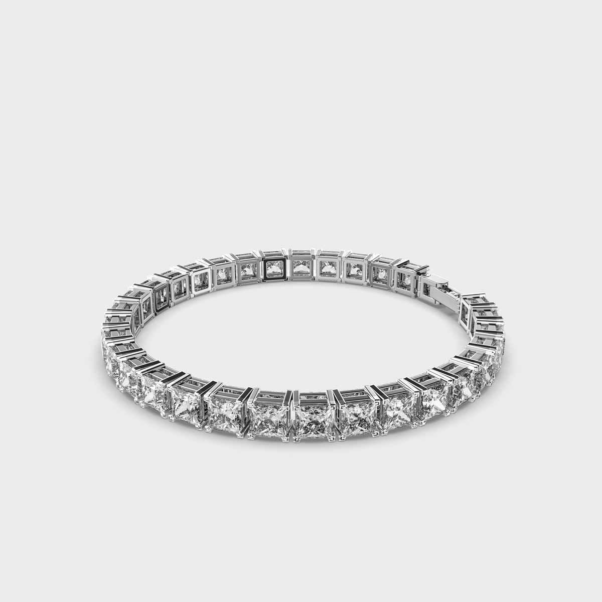 Princess Cut Diamond Tennis Bracelet