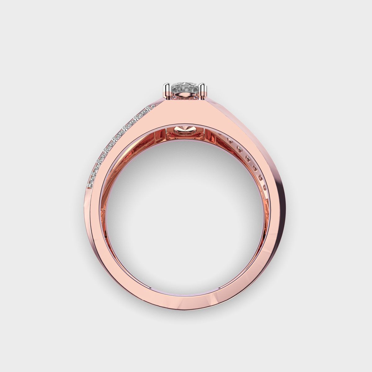 Classic Diamond Band Ring For Men - View 4